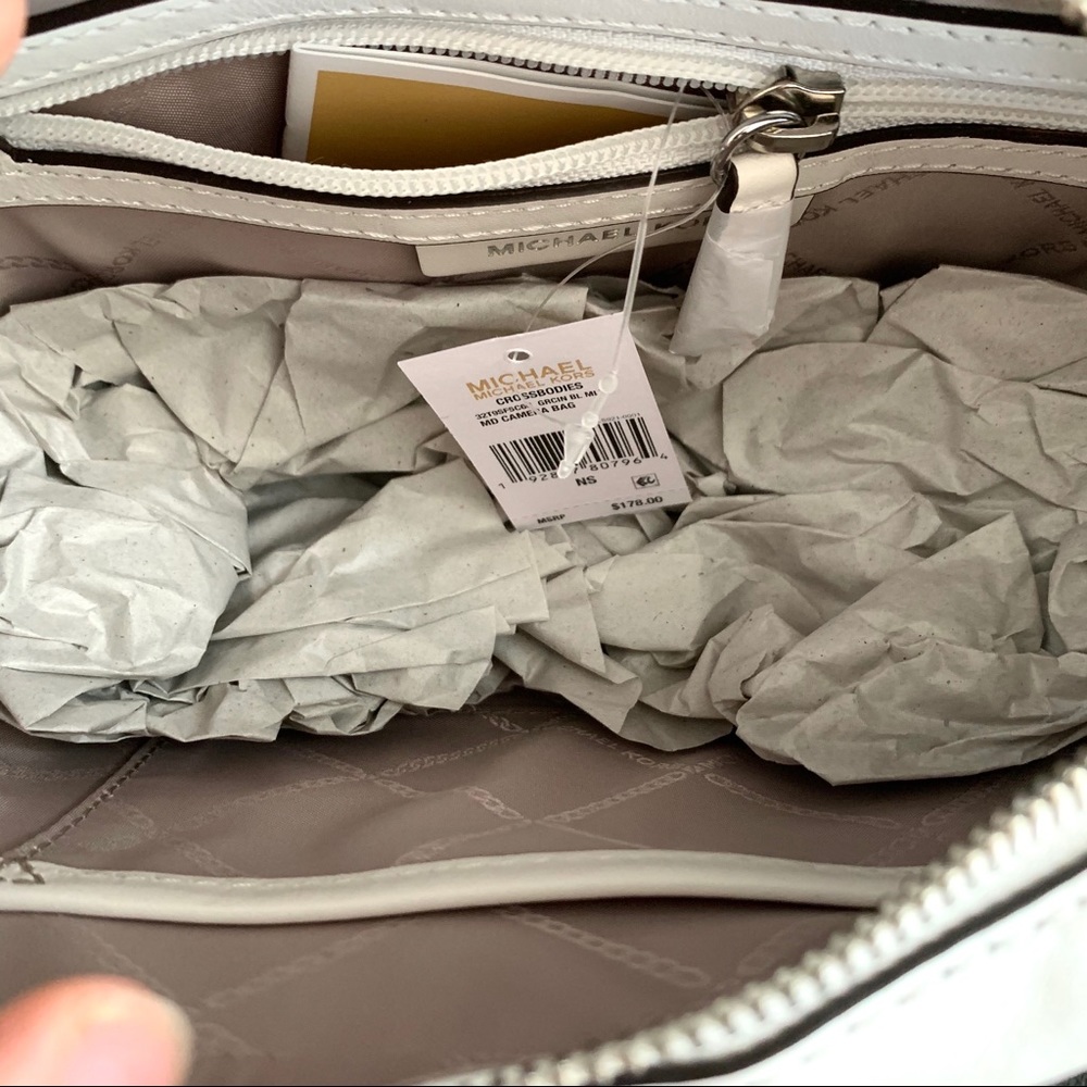 NWT MK monogram camera bag white blue silver - Picture 6 of 7